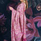 Onion Pink Semi-Crepe Printed Saree
