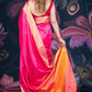 Magenta Semi-Raw Silk Saree with Tissue Border and Chitt Pallu