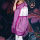 White and Purple Chanderi Cotton Saree with Contrast Pallu and Temple Border