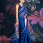 Blue Chanderi Silk Banarasi Saree