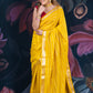 Sunflower Yellow Assam Silk Saree with Zari Woven Lines and Chit Pallu