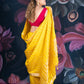 Sunflower Yellow Assam Silk Saree with Zari Woven Lines and Chit Pallu