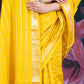 Sunflower Yellow Assam Silk Saree with Zari Woven Lines and Chit Pallu