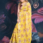 Mustard Yellow Linen Cotton Tissue Saree