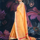 Saffron Yellow Chanderi Tissue Saree