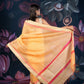 Saffron Yellow Chanderi Tissue Saree