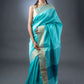 Serene Sky Blue Semi-Raw Silk Saree
