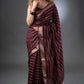 Elegant Wine Assam Silk Saree