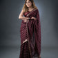 Wine Assam Silk Saree