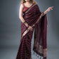 Wine Assam Silk Saree