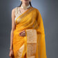 Banarasi Elegance Mustard Yellow Organza Saree