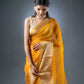Mustard Yellow Banarasi Organza Saree