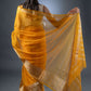 Banarasi Elegance Mustard Yellow Organza Saree