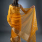 Mustard Yellow Banarasi Organza Saree