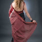 Maheshwari Heritage Black and Maroon Silk Saree