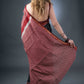 Maheshwari Heritage Black and Maroon Silk Saree