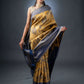 Royal Mustard and Blue Semi-Silk Saree