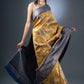 Royal Mustard and Blue Semi-Silk Saree