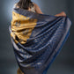 Royal Mustard and Blue Semi-Silk Saree