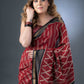 Cultural Essence Maroon and Black Maheshwari Silk Saree