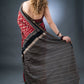 Cultural Essence Maroon and Black Maheshwari Silk Saree