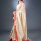 Tussar Elegance Beige Chanderi Cotton Saree