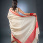 Tussar Elegance Beige Chanderi Cotton Saree