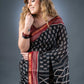 Classic Maheshwari Black and Maroon Silk Saree