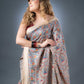 Madhubani Artistry Beige and Red Matka Silk Saree