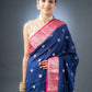 Graceful Blue and Pink Assam Silk Saree