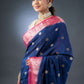 Graceful Blue and Pink Assam Silk Saree