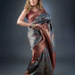 Opulent Grey and Maroon Semi-Silk Saree
