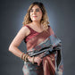 Opulent Grey and Maroon Semi-Silk Saree
