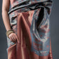 Opulent Grey and Maroon Semi-Silk Saree