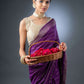 Ethereal Purple Assam Silk Saree