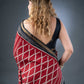Timeless Maroon and Black Maheshwari Silk Saree
