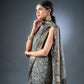 Elegant Black Block Print Assam Silk Saree