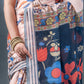 Peach Bliss Linen Cotton Printed Saree