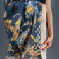 Midnight Bloom Black Linen Cotton Printed Saree
