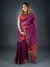 Regal Purple Chanderi Cotton Saree