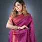 Regal Purple Chanderi Cotton Saree