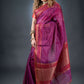 Regal Purple Chanderi Cotton Saree