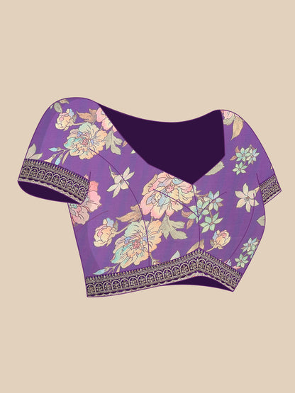 Lilac Organza Saree