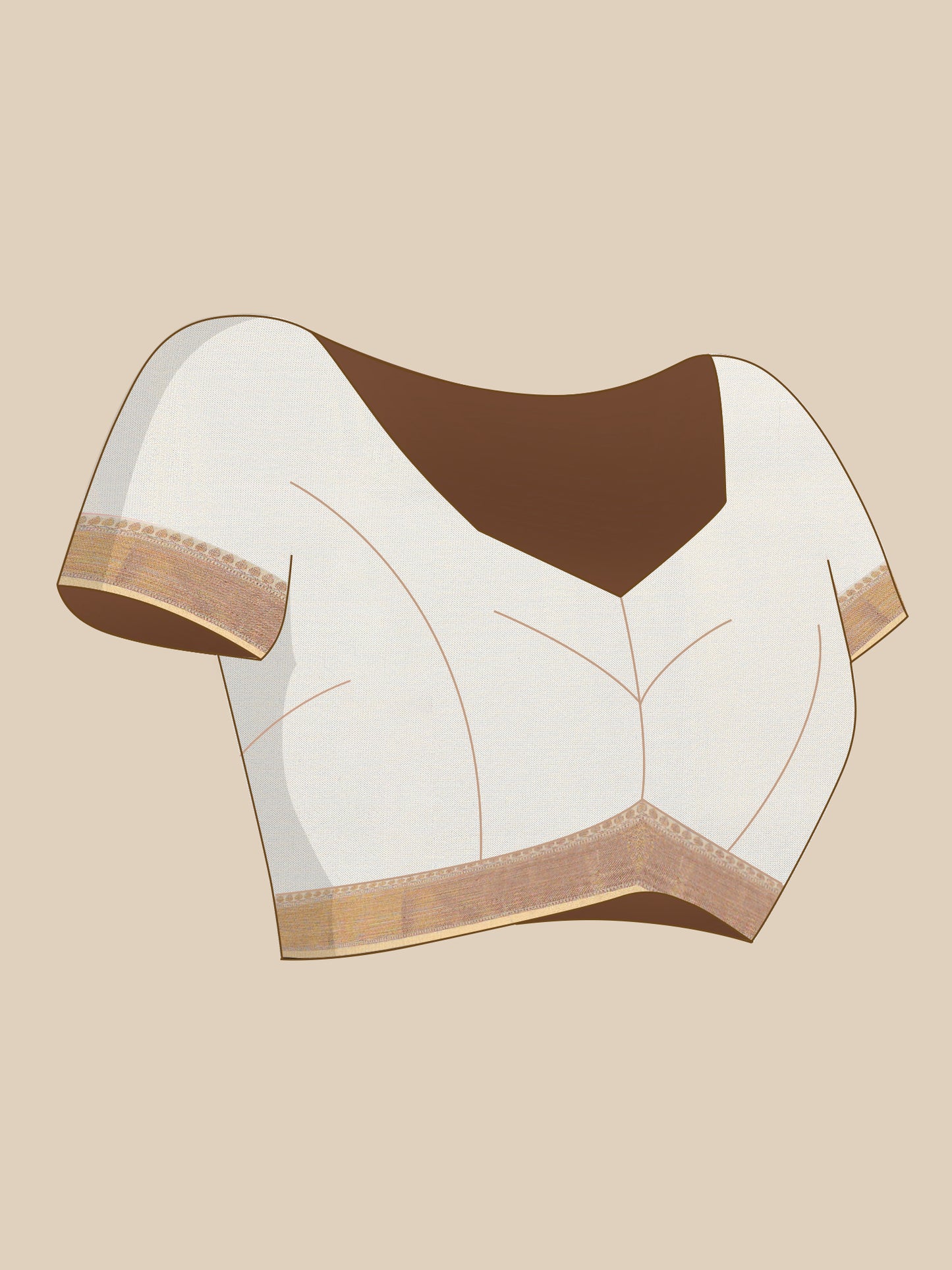 Gold Tissue Saree With Zari Border