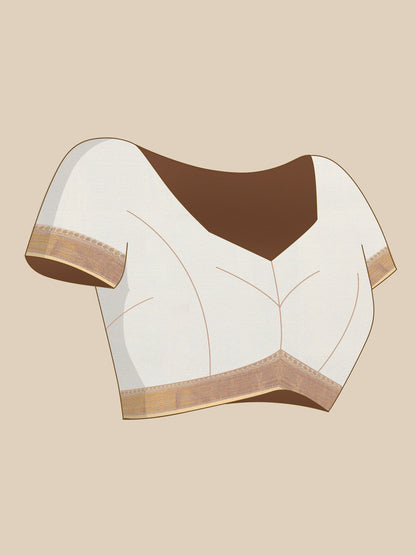 Gold Tissue Saree With Zari Border
