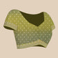 Olive Georgette Bandhani Print Saree