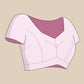 Pink Organza Hand-Painted Saree