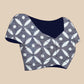 Indigo Linen Hand Block Print Saree