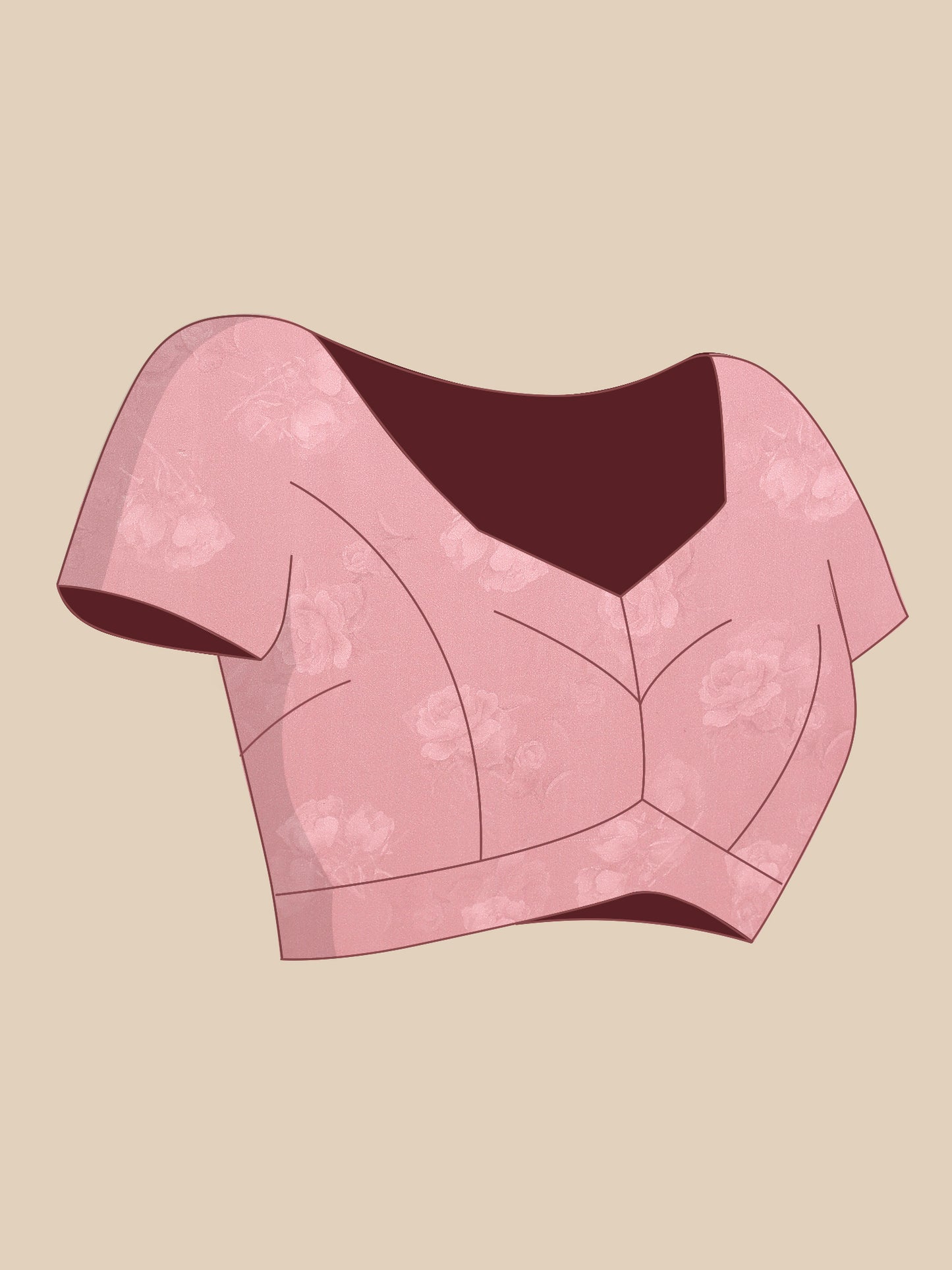 Rosy Pink Satin Georgette Saree